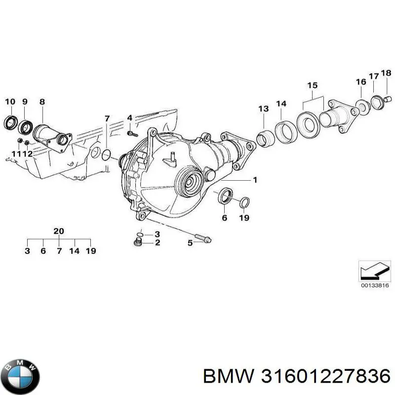  Fuelle de palier delantero exterior BMW 5 