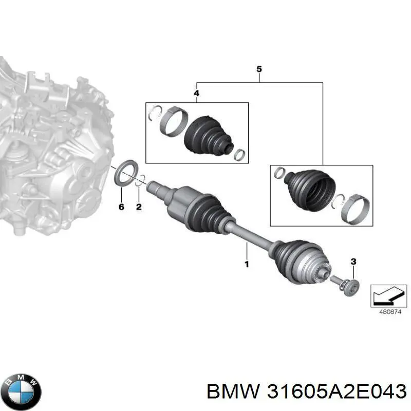Semieje delantero izquierdo BMW 31605A2E043 precio, desde 114,68 EUR