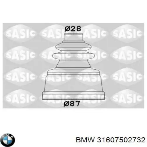 31607502732 BMW Semieje delantero derecho