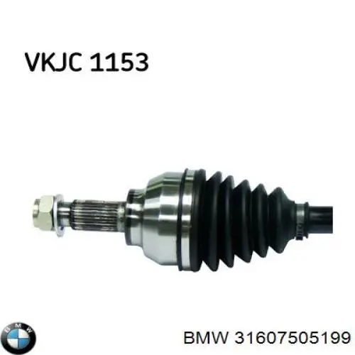Semieje delantero izquierdo 31607505199 BMW