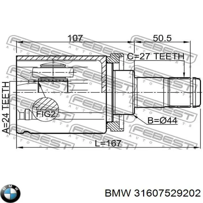 Comprar 31607529202 BMW Semieje delantero derecho