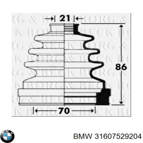 Fuelle transmisión delantero exterior BMW 31607529204 precio, desde 24,06 EUR