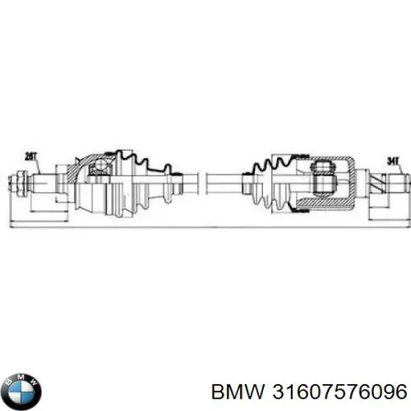 Comprar 31607576096 BMW Semieje delantero izquierdo