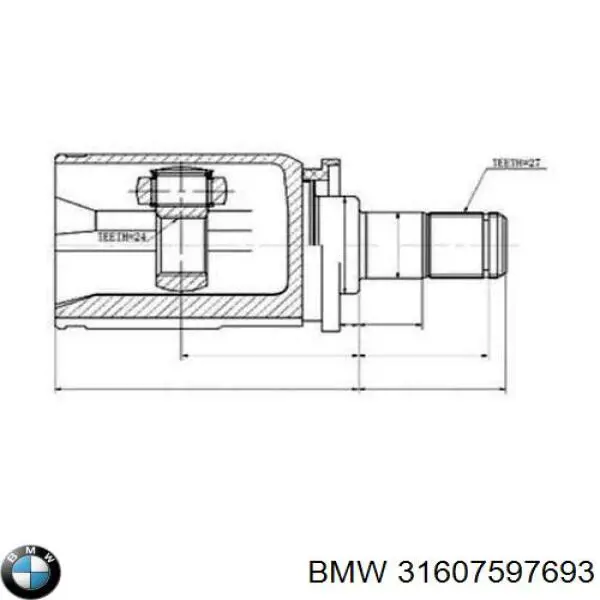 Semieje delantero izquierdo BMW 31607597693 precio, desde 148,53 EUR