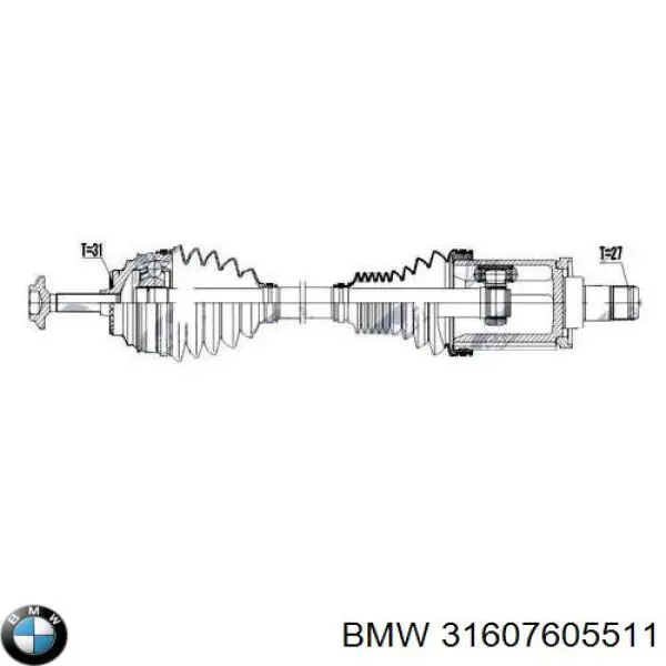 Comprar 31607605511 BMW Semieje delantero izquierdo