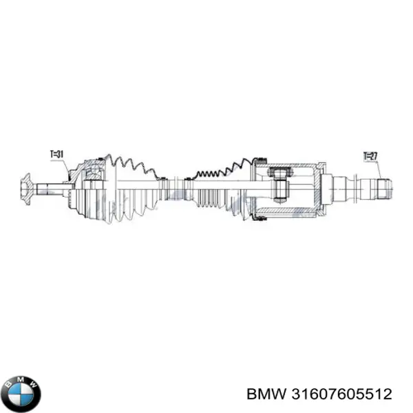 Comprar 31607605512 BMW Semieje delantero derecho