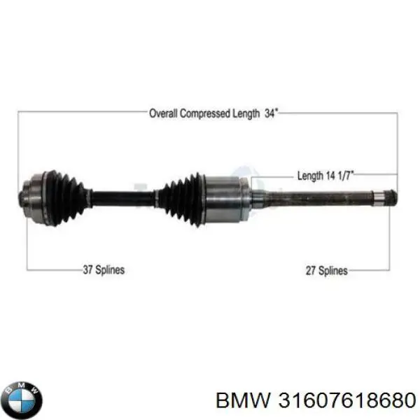 Comprar 31607618680 BMW Semieje delantero derecho