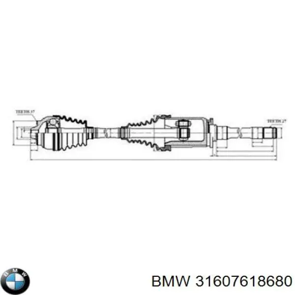 31607618680 BMW árbol de transmisión delantero derecho