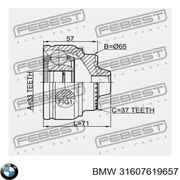 Semieje delantero izquierdo BMW 31608675013 precio, desde 112,25 EUR