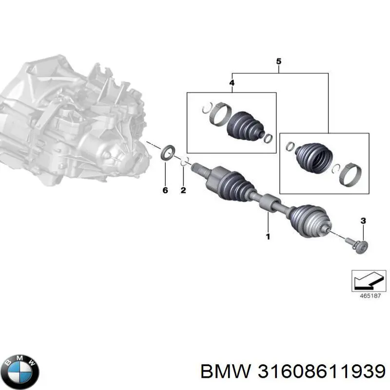 Árbol de transmisión delantero izquierdo para BMW X1 (F48)