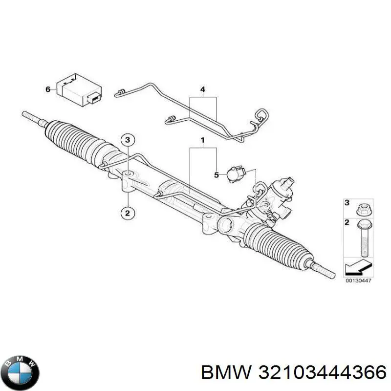 32103444366 BMW cremallera de dirección