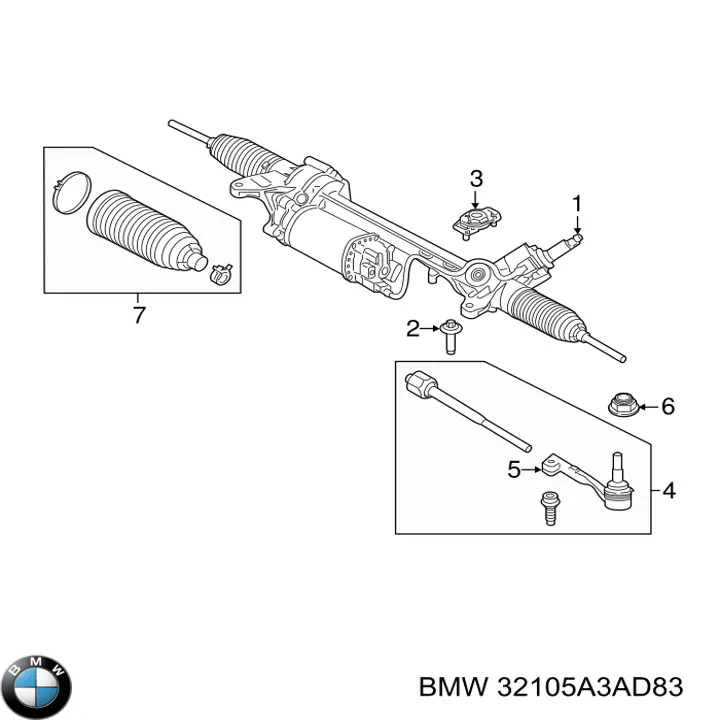 32106891493 BMW cremallera de dirección