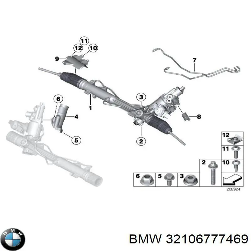Engranaje de dirección BMW 32106769332 precio, desde 1832,50 EUR