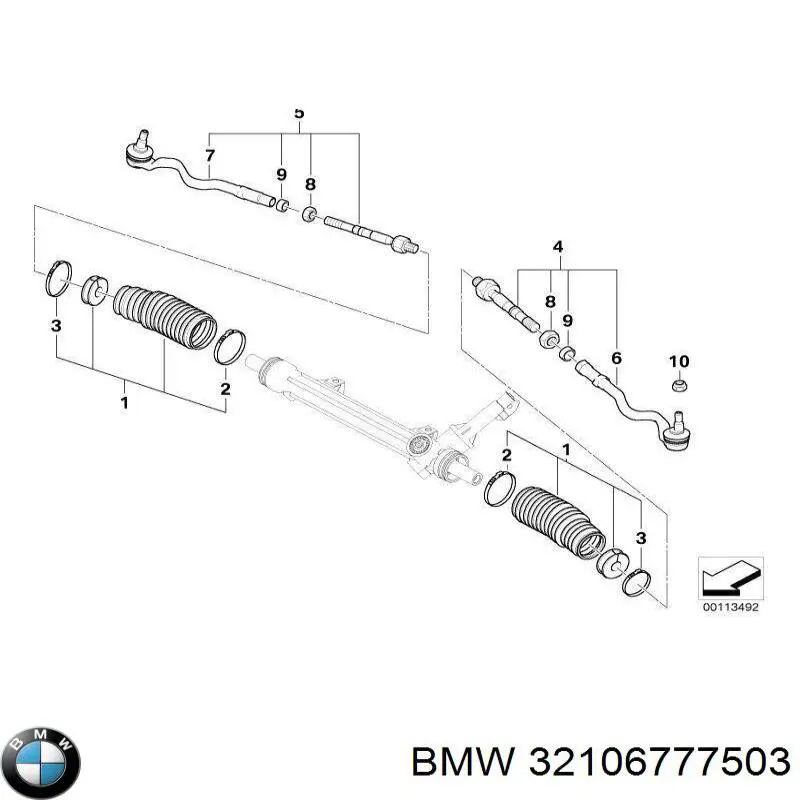 Barra de dirección completa izquierda BMW 32106777503 precio, desde 32,73 EUR