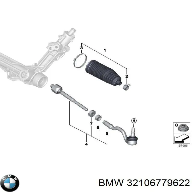 Fuelle dirección 32106779622 BMW