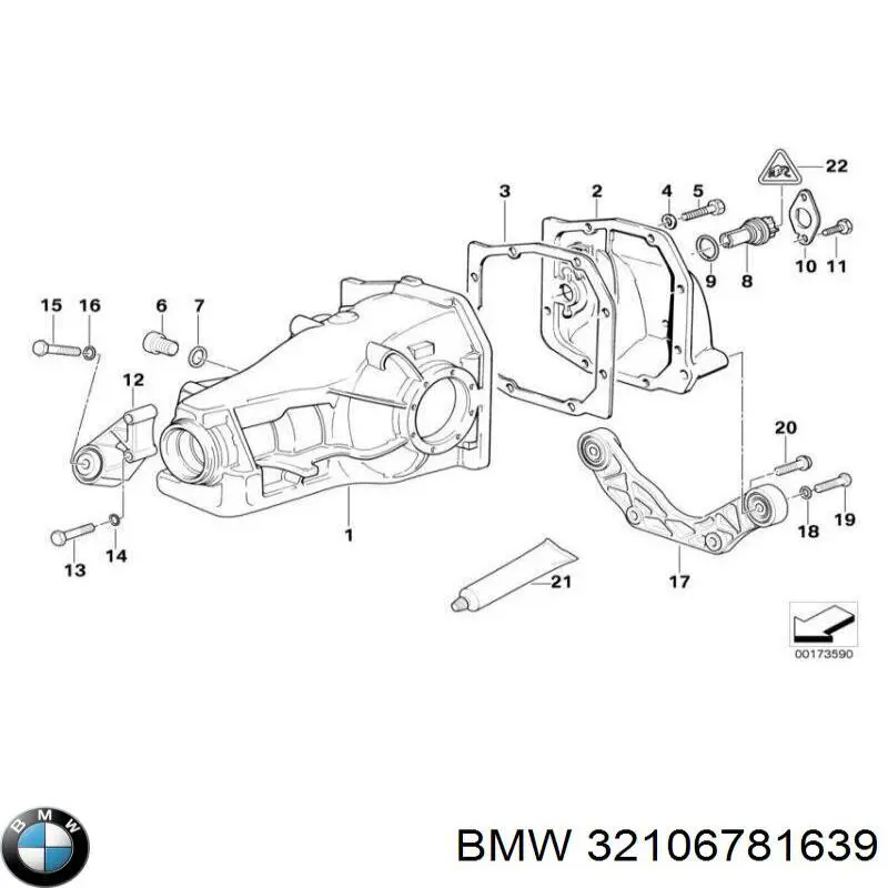 32106781639 BMW perno de fijación, brazo oscilante delantero