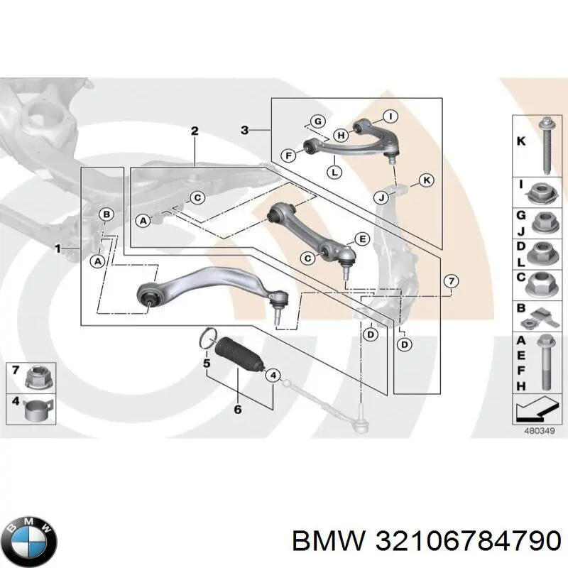 Rótula barra de dirección 32106784790 BMW