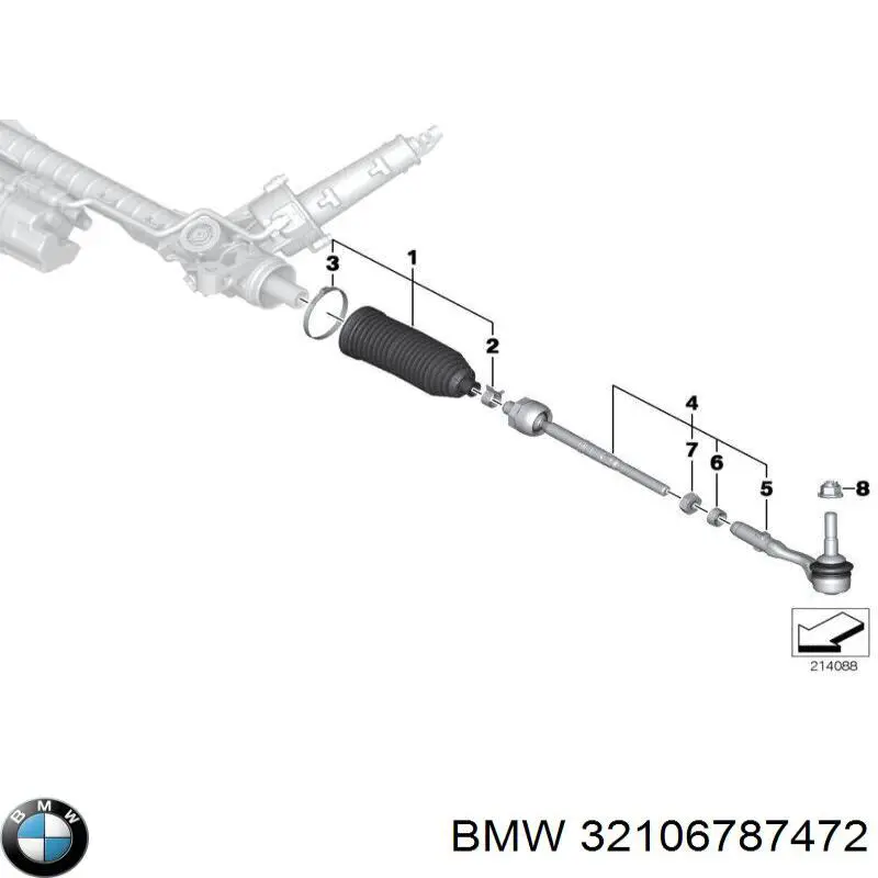 32106787472 BMW barra de acoplamiento completa