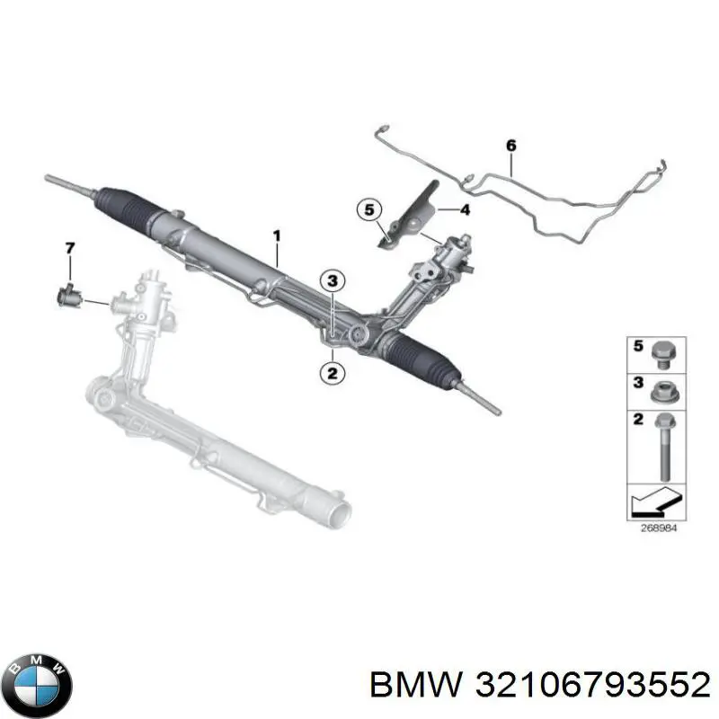 32106793552 BMW cremallera de dirección