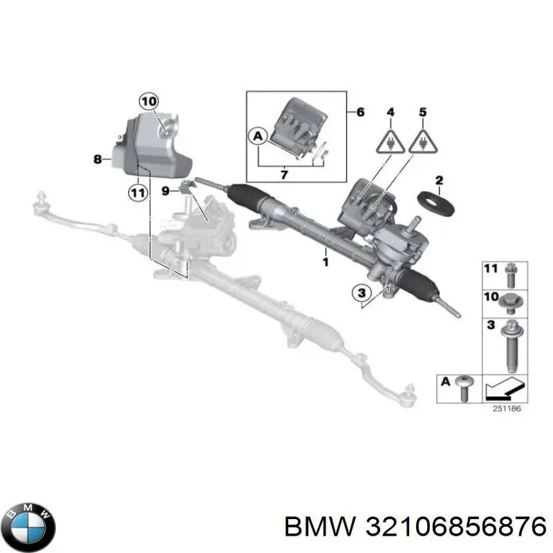 Engranaje de dirección BMW 32106856876 precio, desde 242,48 EUR
