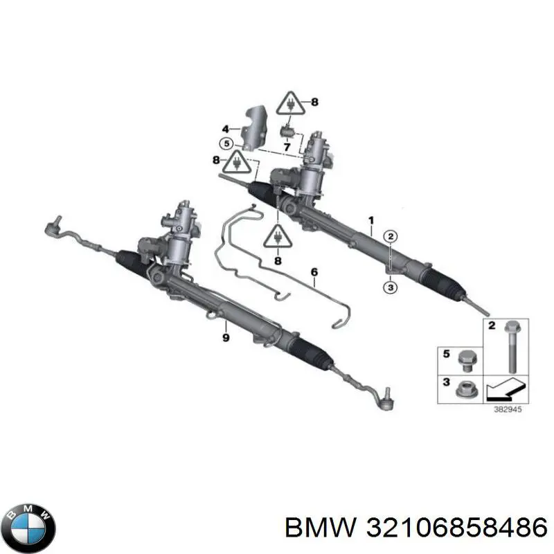 32106858486 BMW Cremallera caja de direccion