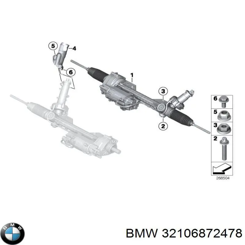 32106872478 BMW cremallera de dirección