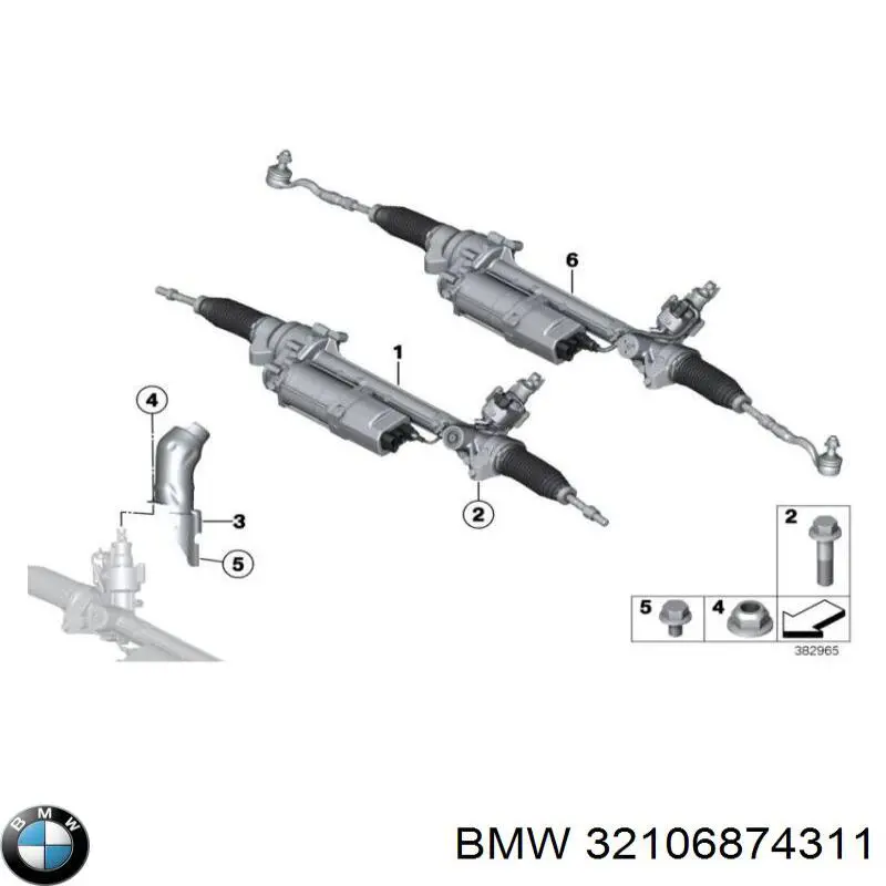 32106874311 BMW cremallera de dirección