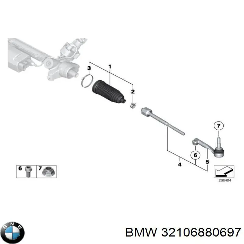 Barra de acoplamiento completa derecha para BMW 3 (G20)