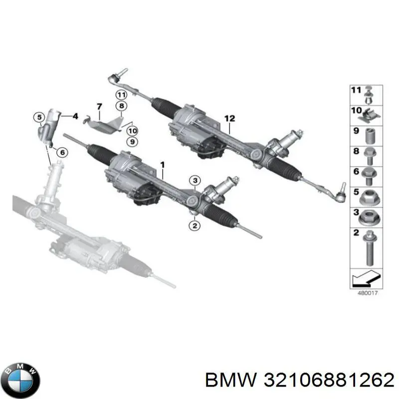 Engranaje de dirección BMW 32106881262 precio, desde 708,58 EUR