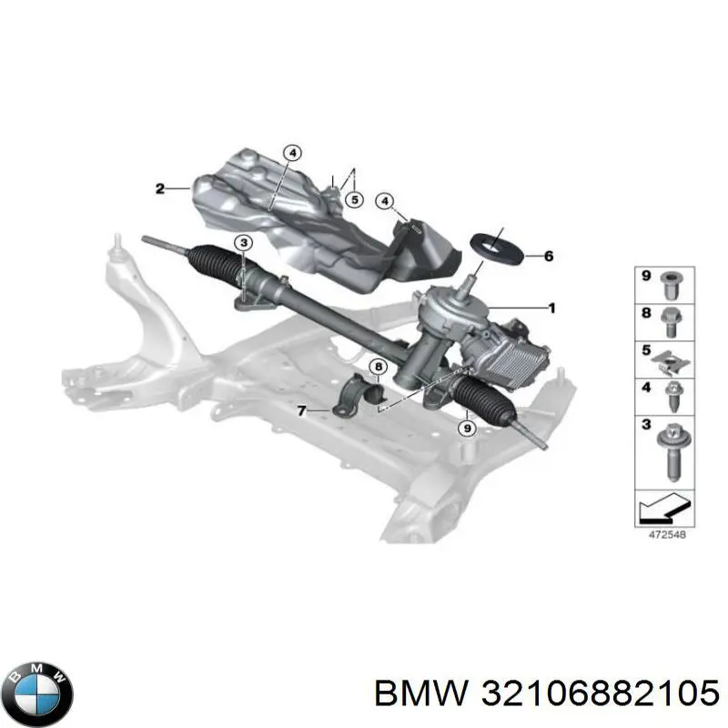 32106882105 BMW cremallera de dirección