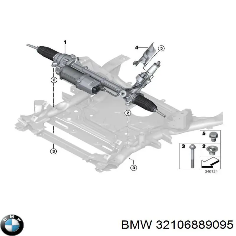 32106889095 BMW cremallera de dirección