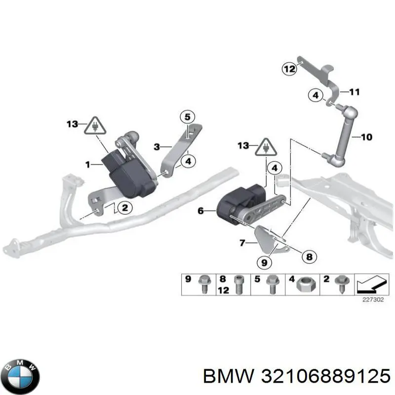 32106889125 BMW cremallera de dirección