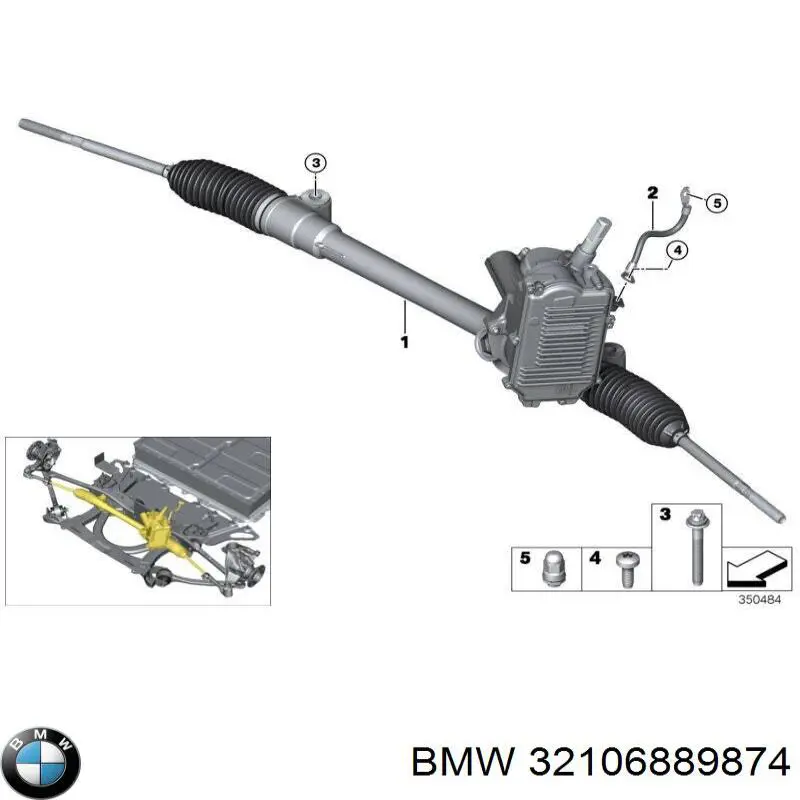 32106889874 BMW cremallera de dirección