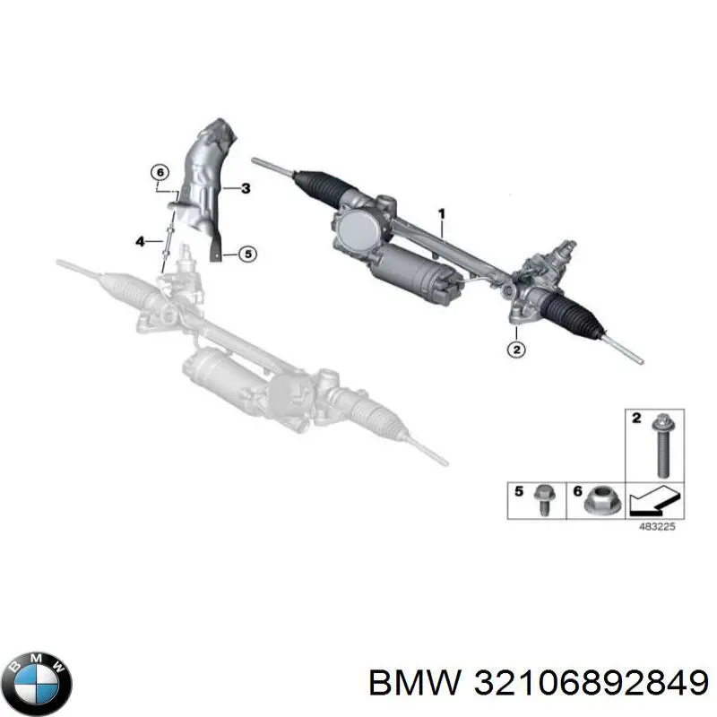 32106892849 BMW cremallera de dirección