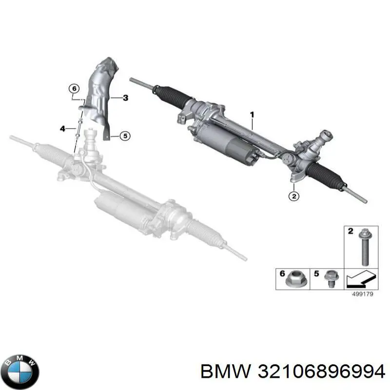 32106896994 BMW cremallera de dirección