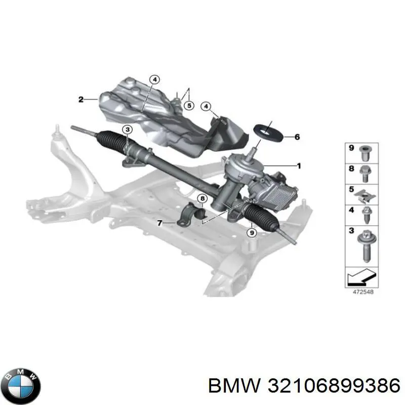 32106899386 BMW Cremallera caja de direccion