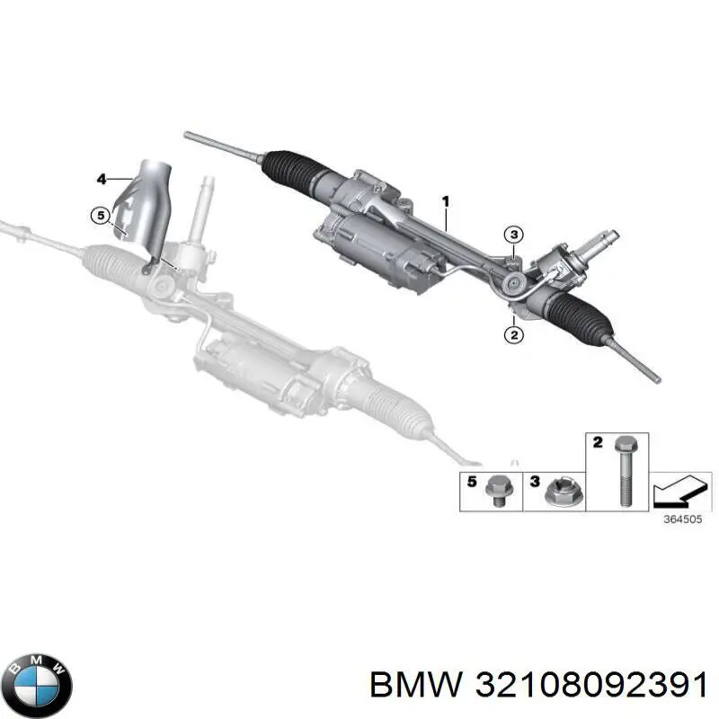 32108092391 BMW cremallera de dirección