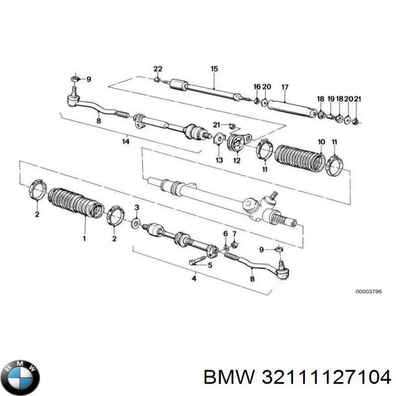 32111127104 BMW fuelle de dirección