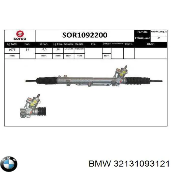 Comprar 32131093121 BMW Cremallera