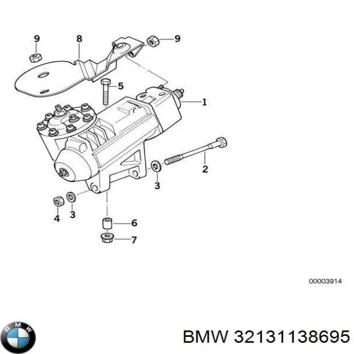 32131138685 BMW cremallera de dirección