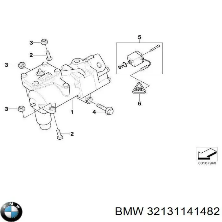32131141482 BMW valvula de distribuicion de direccion asistida