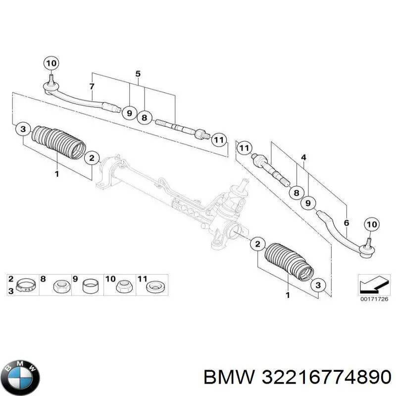 32216774890 BMW Buje centrador del eje de transmisión
