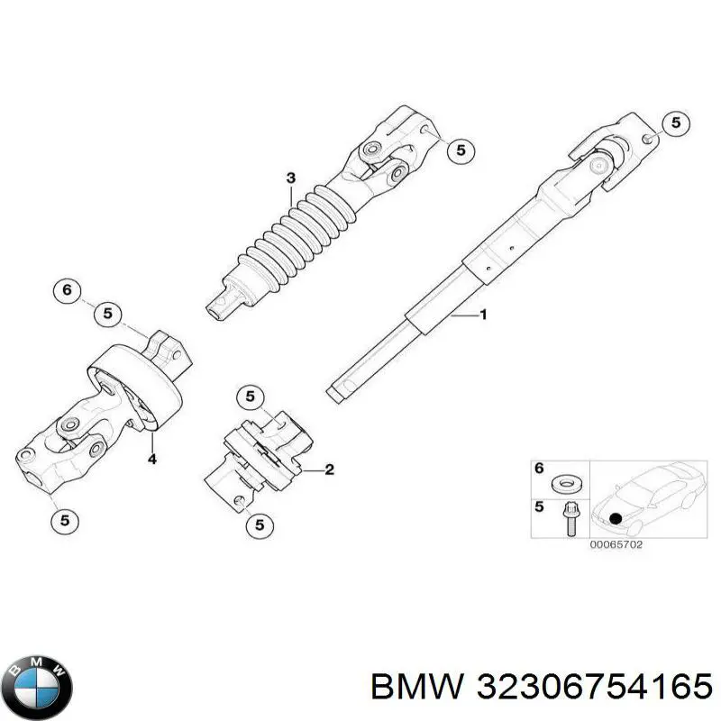 Acoplamiento de la junta de dirección para BMW 3 (E46)