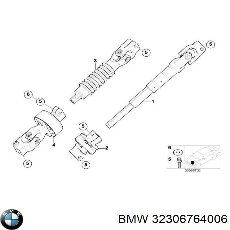 32306764006 BMW columna de dirección inferior