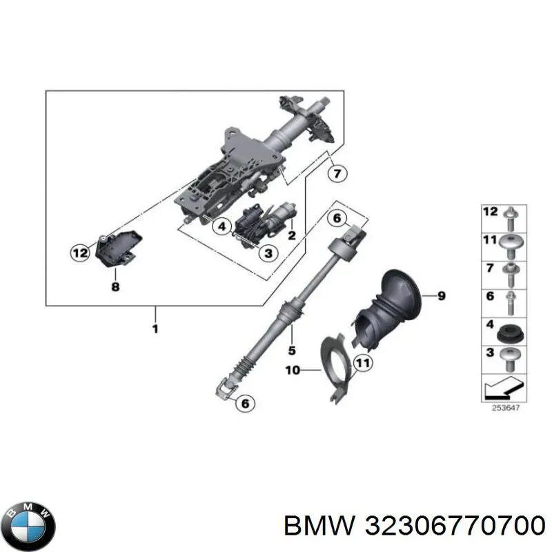 Columna de dirección BMW 32306770700 precio, desde 187,31 EUR