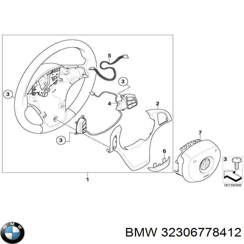 32306778412 BMW moldura de luneta trasera