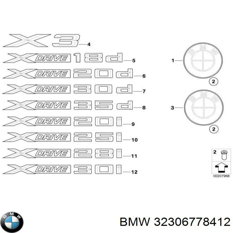 Comprar 32306778412 BMW Moldura de cristal trasero