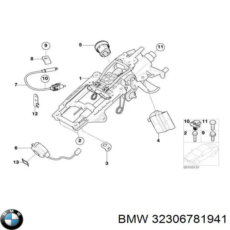 32306781941 BMW Columna de volante