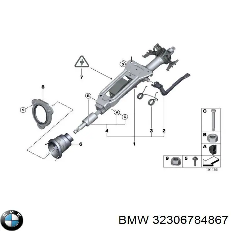 Columna de dirección BMW 32306784867 precio, desde 120,52 EUR