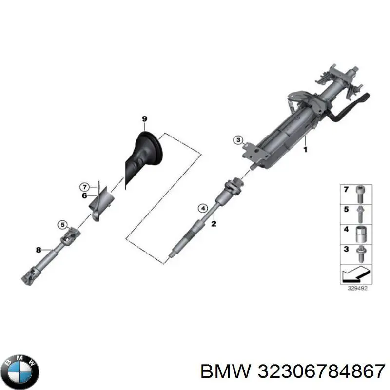 Columna de dirección para BMW X1 (E84)